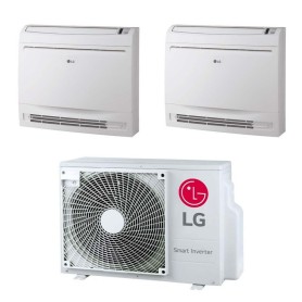 Climatizzatore a console LG dual split da 9000 + 12000 btu UQ09F+UQ12F inverter con R32 in A+++ MU2R15