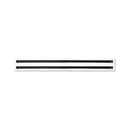 Diffusore Lineare con serranda a 2 Feritoie in Alluminio verniciato bianco L.1000 PWC300021