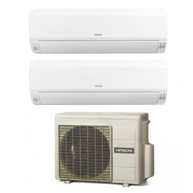 Climatizzatore Hitachi Performance dual split da 9000+12000 btu inverter in R32 A+++ RAM-53NP2E
