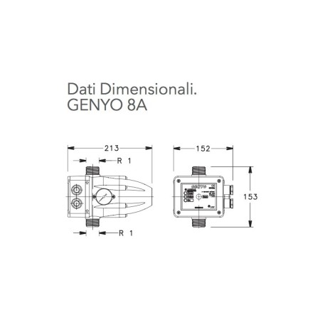 Regolatore di Pressione PressControl Lowara GENYO 8A/F22 2,2 Bar