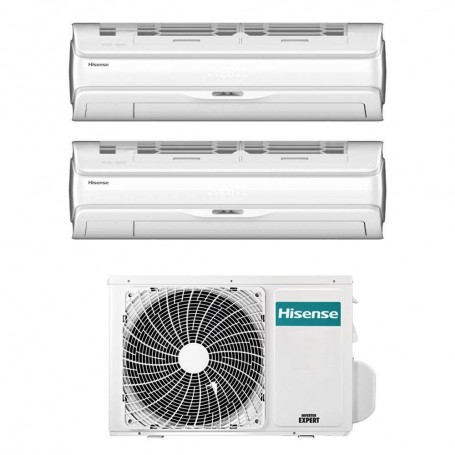 Climatizzatore Hisense Silentium Pro dual split da 9000+9000 btu inverter con Wifi 2AMW35U4RGC in R32 A++