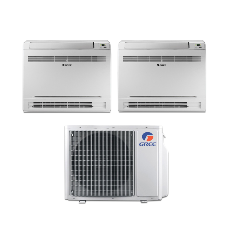 Climatizzatore condizionatore Gree Console 9+18 Dualsplit R-32 GWHD24NK6LO Wi-Fi Integrato A++