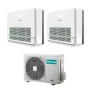 Condizionatore con inverter dual split Console Pavimento Hisense AKT35 12000+12000 Btu R32 in A++