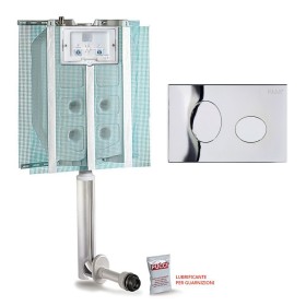 Cassetta di scarico da incasso Pucci ECO 9 l - 4 l con placca 80130569