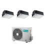 Condizionatore con inverter a cassetta 4 Vie Hisense trial split 9000+12000+12000 Btu in A++ con R32 3AMW72U4RJC