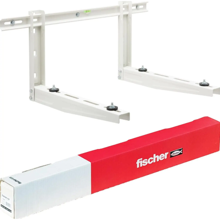 Staffa per condizionatori regolabile con mensola Fischer Klima Klick 465