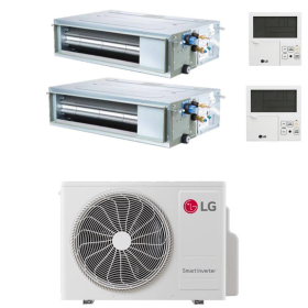 Climatizzatore canalizzato con inverter LG dual split 12000+12000 btu A++ MU2R17 in R32