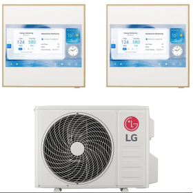 Climatizzatore LG ArtCool Gallery LCD wifi dual split 9000+9000 btu inverter R32 MU2R15 in A+++