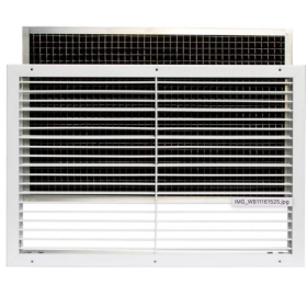 Tecnosystemi griglia di ripresa in alluminio verniciato bianco con filtro estraibile per controsoffitto 600x400 WB11161525