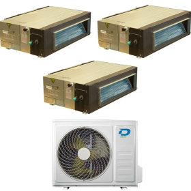 Condizionatore canalizzato trial split 9000+9000+9000 Btu Diloc Over A++ D.OVER321 R32 inverter
