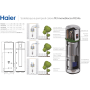Scaldacqua a pompa di calore monoblocco Haier HP250M3C serpentina solare da 250 litri R134 A+