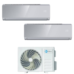 Climatizzatore Inverter Diloc Over Silver dual split 9+12 9000+12000 Btu D.Over218 R 32 A+++ Wi-fi Integrato