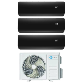 Climatizzatore Inverter Diloc Over Black trial split 9000+9000+12000 Btu D.Over321 R 32 A+++ Wi-fi Integrato