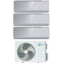 Climatizzatore Inverter Diloc Over Silver trial split 9000+9000+9000 Btu D.Over321 R 32 A+++ Wi-fi Integrato