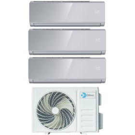 Climatizzatore Inverter Diloc Over Silver trial split 9000+9000+12000 Btu D.Over321 R 32 A+++ Wi-fi Integrato