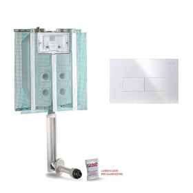 Cassetta di scarico da incasso Pucci ECO 9 l - 4 l con placca 80130560