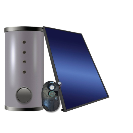 Pannello solare termico Over Solar 200 lt circolazione forzata da 2.64 mq per Tetto Piano e a Falde