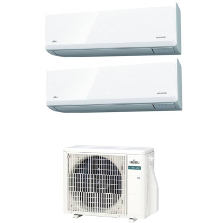 Climatizzatore dual split Fujitsu KN da 9000+9000 btu Wi-fi inverter R32 A++ AOEG18KBCA2