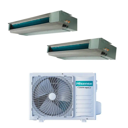Condizionatore canalizzato dual split Hisense con inverter 18000+18000 Btu 5AMW105U4RQC A++ in R32