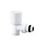Valvola e Detentore bianco ICMA 1/2" x 1/2" Per Termoarredo