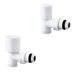 Valvola e Detentore bianco ICMA 1/2" x 1/2" Per Termoarredo