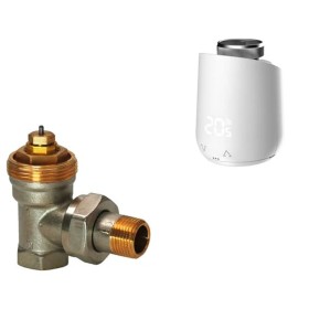 Kit Testa termostatica wireless più valvola ad angolo per radiatore 1/2 Siemens