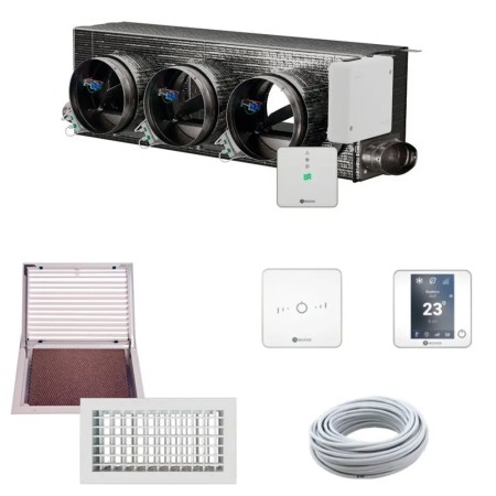 Kit Plenum completo Airzone Easyzone 3 zone con serrande motorizzate wifi, centralina e interfaccia
