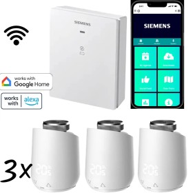 Siemens Smart Connected Home Hub + 3 teste termostatiche connesse e intelligenti, Wifi