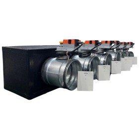 Plenum canalizzato con serrande motorizzate wifi a 6 zone, centralina e interfaccia Siemens