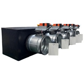Plenum canalizzato con serrande motorizzate wifi a 5 zone, centralina e interfaccia Siemens