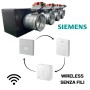 Plenum canalizzato con serrande motorizzate wifi a 5 zone, centralina e interfaccia Siemens