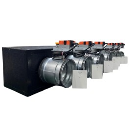 Plenum canalizzato con serrande motorizzate wifi a 7 zone, centralina e interfaccia Siemens