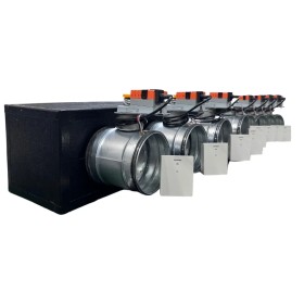 Plenum canalizzato con serrande motorizzate wifi a 8 zone, centralina e interfaccia Siemens
