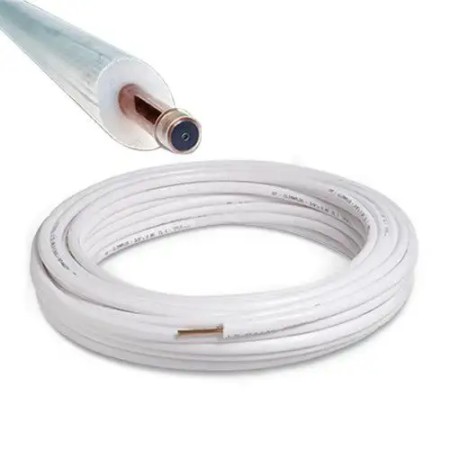 Tubo rame rivestito condizionamento rotolo da 10 mt 5/8 isolato spessore 1mm