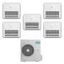 Condizionatore con inverter penta split Console Hisense AKT 9000+9000+9000+9000+12000 Btu R32 in A++ 5AMW125U4RTA
