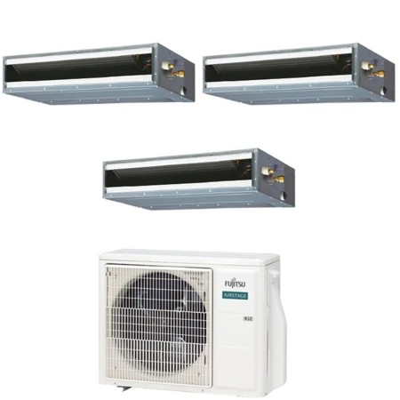 Climatizzatore canalizzabile Fujitsu KL trial split 9000+9000+9000 btu Inverter A++ R32 AOEG18KBCA3