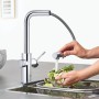 Miscelatore Grohe Blue Home Wifi per lavello con doccetta estraibile e sistema filtrante acqua 31539000