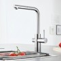 Miscelatore Grohe Blue Home Wifi per lavello con doccetta estraibile e sistema filtrante acqua 31539000