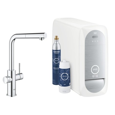Miscelatore Grohe Blue Home Wifi per lavello con doccetta estraibile e sistema filtrante acqua 31539000