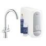 Miscelatore monocomando bocca a C  Grohe Blue Home Wifi per lavello con sistema filtrante dell'acqua 31455001