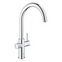 Miscelatore monocomando bocca a C  Grohe Blue Home Wifi per lavello con sistema filtrante dell'acqua 31455001