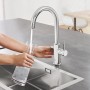 Miscelatore monocomando bocca a C  Grohe Blue Home Wifi per lavello con sistema filtrante dell'acqua 31455001