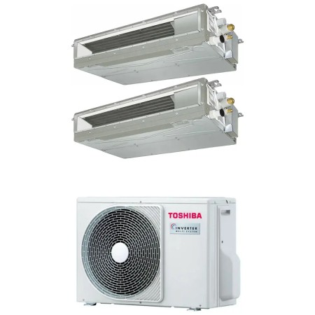 Climatizzatore Toshiba Canalizzabile ribassata dual split 7000+7000 Btu RAS-2M14G3AVG-E inverter R32 A+++