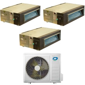 Condizionatore canalizzato trial split 12000+12000+12000 Btu Diloc Over A++ D.FREEDOM480 R32 inverter
