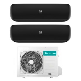 Climatizzatore Inverter Hisense Apple Pie PRO Black edition Wi-fi Dual Split 12000+12000 Btu 3AMW62U4RJC R-32 A++