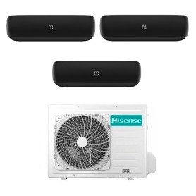 Climatizzatore Inverter Hisense Apple Pie PRO Black edition Wi-fi Trial Split 12000+12000+12000 Btu 3AMW72U4RJC R-32 A++